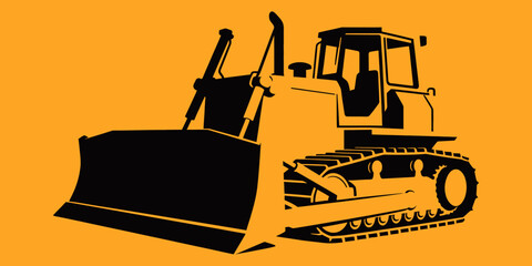 Heavy duty bulldozer for construction and excavation projects © Firhan
