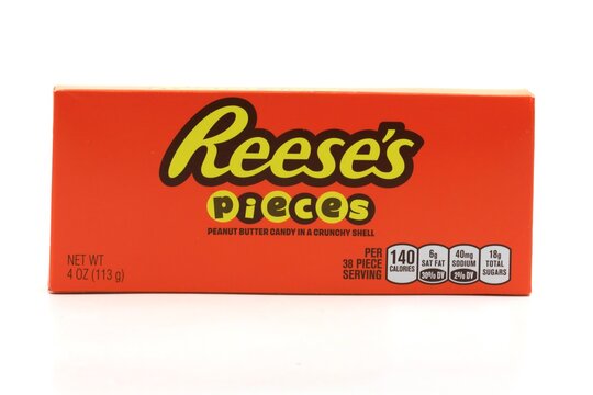 Reeces Pieces candy box
