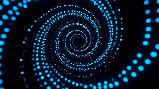 Blue light spiral rotating