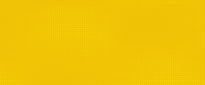 Titik-titik halftone warna kuning oranye pola tekstur gradien dengan latar belakang teknologi digital. Dots pop art komik dengan latar belakang musim panas.