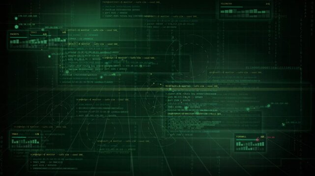 Cyber Security Breach Interface with Intrusion Attempt Alert