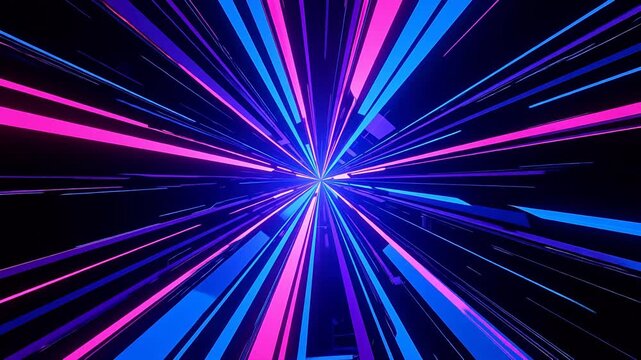Blue and pink radial light effect