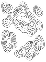 Fototapeta premium Abstract Black and White Topographic Contour Lines Vector Illustration Design Featuring Seamless Modern Technology-Inspired Pattern for Digital Backgrounds