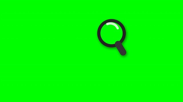 Magnifying Glass Zoom on Green Background, Search Concept