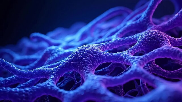 Blue and purple porous texture