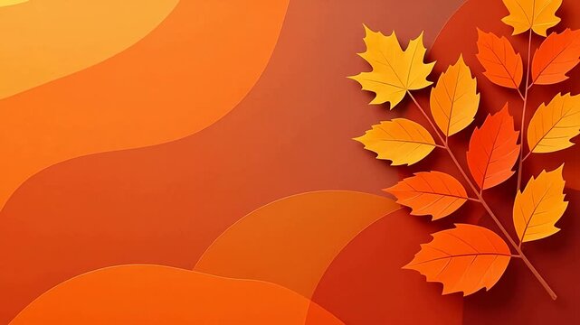 Autumn still life with maple leaves