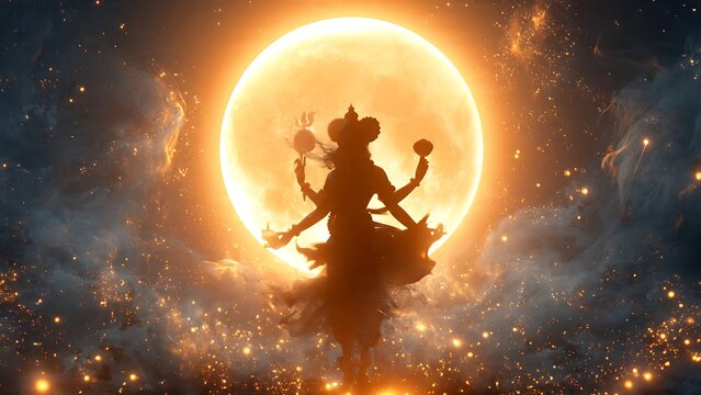 Hindu god Shiva cosmic dance.
