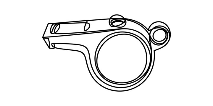 Black outline drawing of a metal mechanical valve rocker arm component used in internal combustion engines for automotive repair and engineering machinery parts Vector, illustration