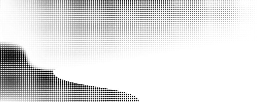 Grunge halftone gradient texture. Pixel noise bitmap pattern background. Fading comic cartoon overlay. Black vanishing dotted grain grit wallpaper. Rasterized pixelated anime or manga backdrop. Vector