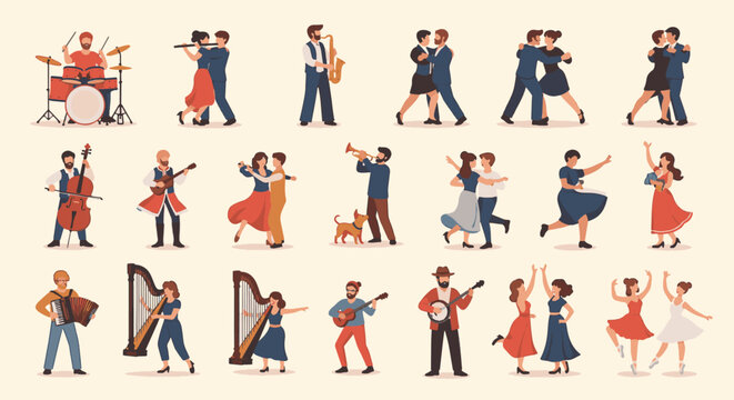 Flat Vector Illustration Collection Featuring Professional Characters, Modern Icons, and Business Graphic Elements for Web Design, Digital Marketing, and Corporate Presentations.