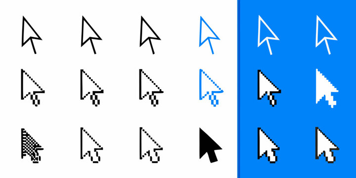 cursor icons set various mouse pointers and hand cursors