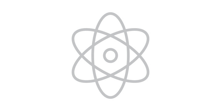 Atom Icon Logo in Physics.