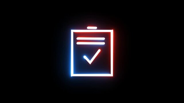 Glowing medical appointment request icon animation.