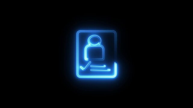 Glowing medical health test icon animation.