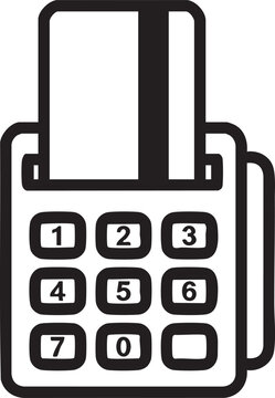 phone keypad icon, mobile phone keyboard, dialer button, black and white vector graphic