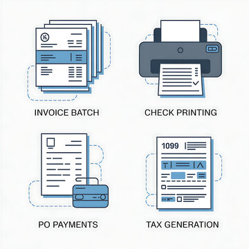 Optimize Office Productivity with Automated Invoice Batch Processing, Digital Check Printing, and Financial Document Management Solutions