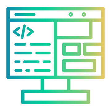 device Line Gradient Icon
