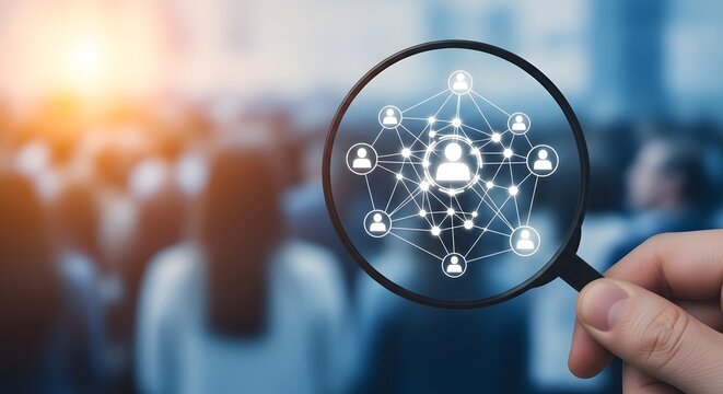 Human resources network talent acquisition employee connections and hr management concepts