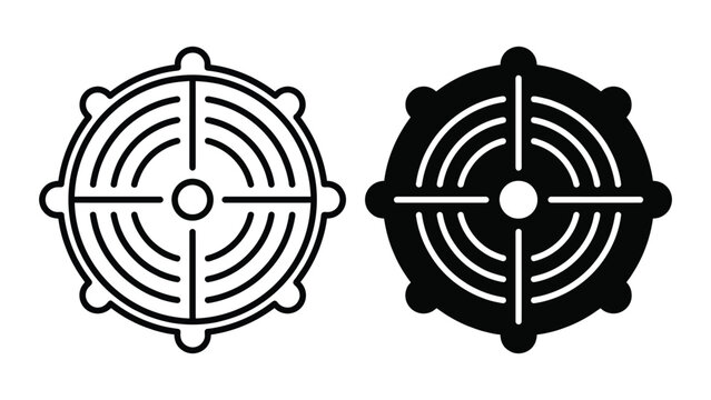 Two simple target icons for shooting practice