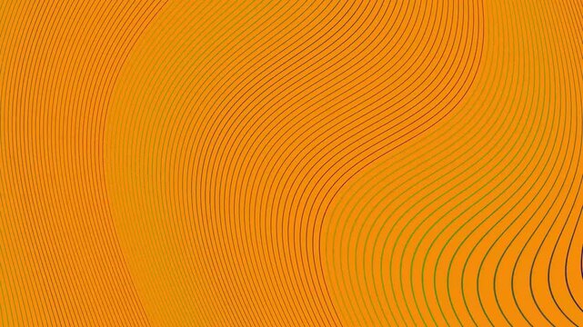 Abstract Orange Background with Dynamic Moving Wavy Lines Animation