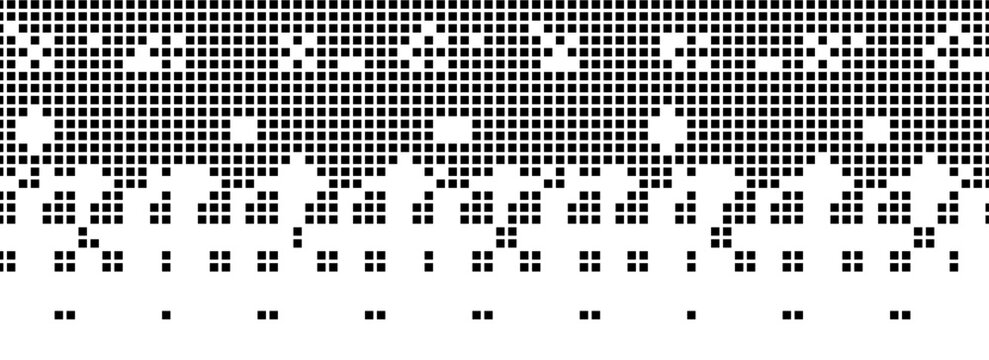 Pixel mosaic background, cube dots pattern. Digital vector square dot gradient with halftone effect, grid fade geometric, pixel art bg