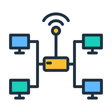 Extranet Icon - Lineal Color