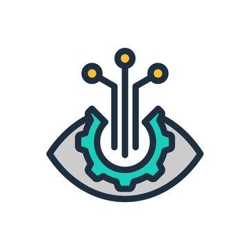 Port Scanner Icon - Lineal Color