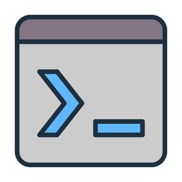Command Line Icon - Lineal Color