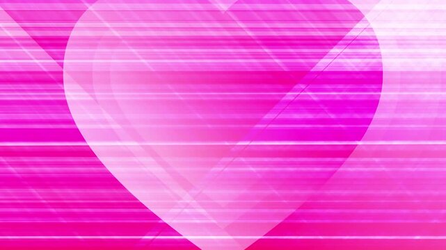 Abstract Pink Heart with Vibrant Horizontal Lines Animation
