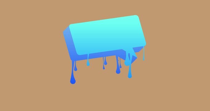 Graffiti speech bubble animation. Abstract modern Messaging sign street art decoration video, Discussion icon performed in urban painting style.