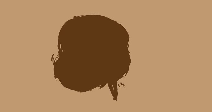 Graffiti speech bubble animation. Abstract modern Messaging sign street art decoration video, Discussion icon performed in urban painting style.