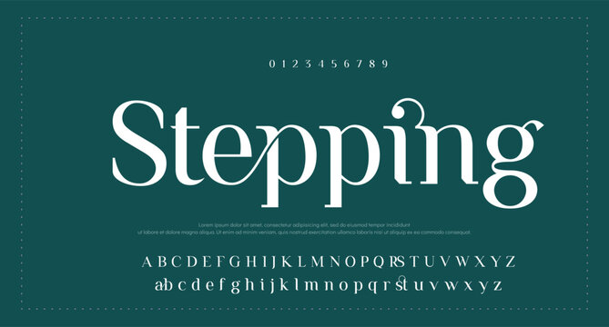 Luxury alphabet letters font and number. Typography elegant wedding classic lettering serif fonts decorative vintage retro concept. vector illustration