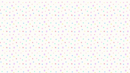カラフルなレインボーカラーのランダムな抽象的な模様かわいらしい16:9背景素材 © NASYUKA