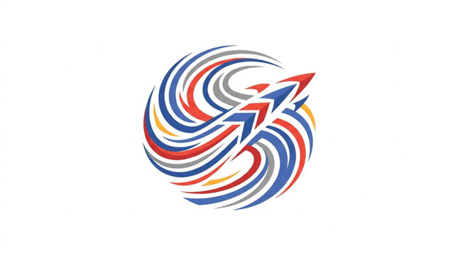 Abstract Swirl Rocket Launching Forward.