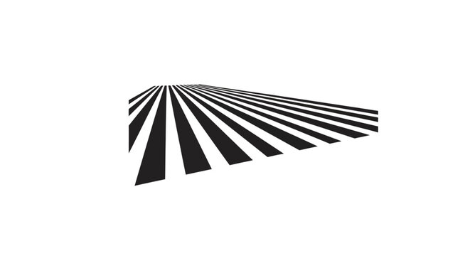 Black and white striped optical illusion.