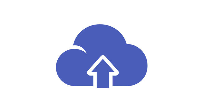 Cloud Computing Upload Icon Symbol.