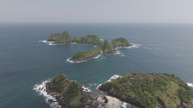 Aerial view of Green Island, East Java.