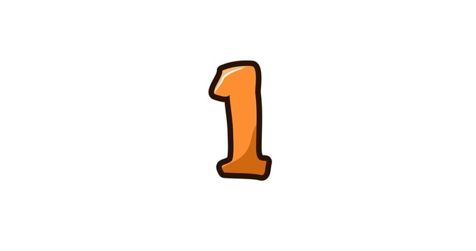 3, 2, 1 countdown text animation video