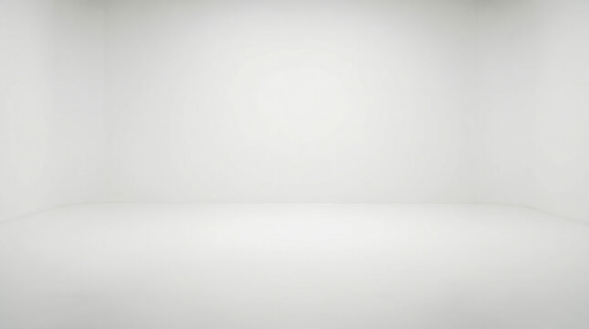 Clean White Studio Background with Soft Lighting.