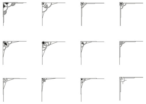 Art Deco Corner Border Frame Collection