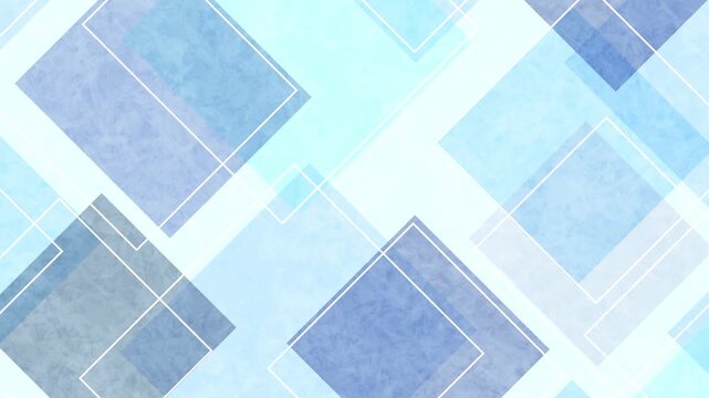 Abstract Geometric Blue Squares Background Animation Loop
