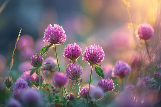 Clover flowers nature asteraceae outdoors.