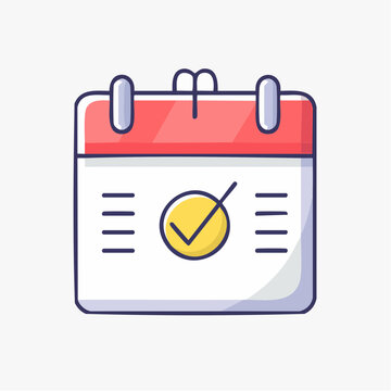 Calendar with Checkmark Icon