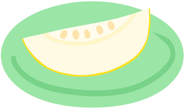 melon slice flat style