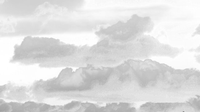 Isolated PNG cutout of a cloud on a transparent background, ideal for photo bashing, matte-painting, concept art