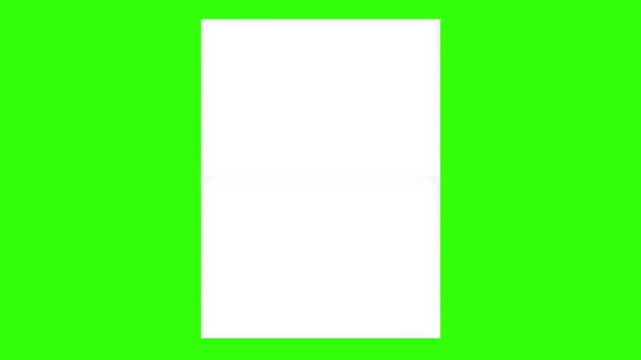 Folder and Document Open Animation (green background for chroma key)
