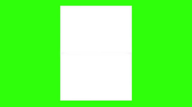 Folder and Document Open Animation (green background for chroma key)