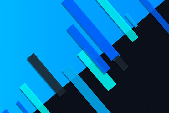 Diagonal blue and teal rectangles with subtle dot pattern background, abstract geometric