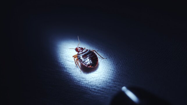Close-Up of a Bed Bug Under Light