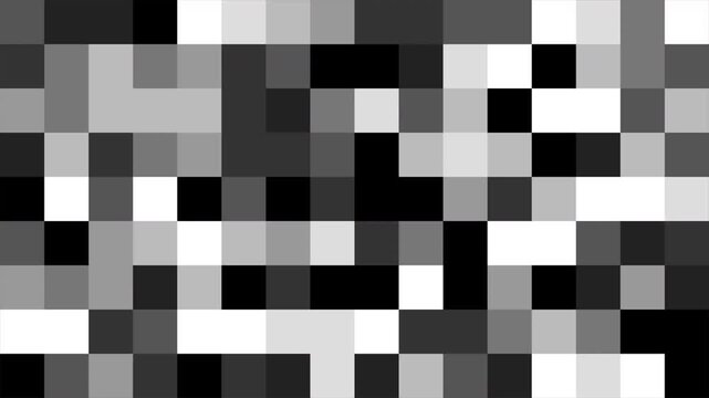 Monochrome Mosaic Censored Animation for Prohibition and Privacy Design Concepts 4k video